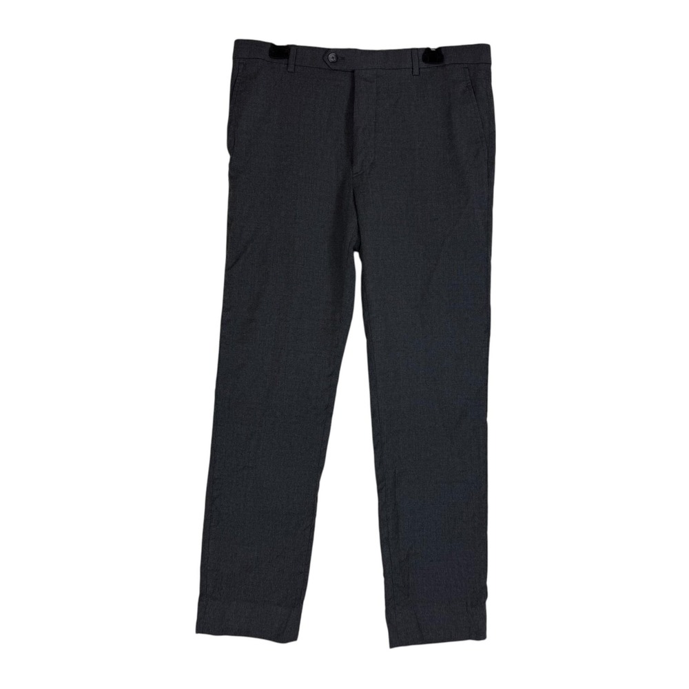 Awearness Kenneth Cole Dress Pants Mens 34x32 Gray Slim Fit Straight Business